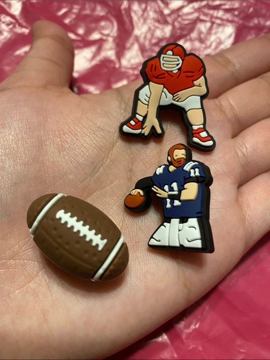 Handmade Other - Football Themed Shoe Charms - Red, Blue & Brown